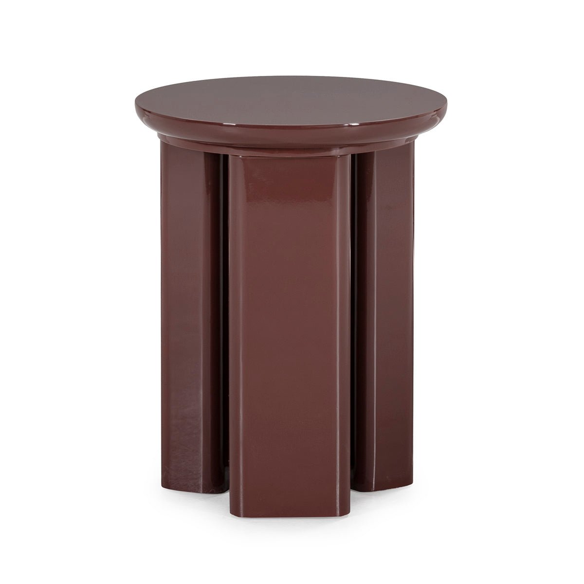 Dark Red Side Table - Ideal Furniture ES
