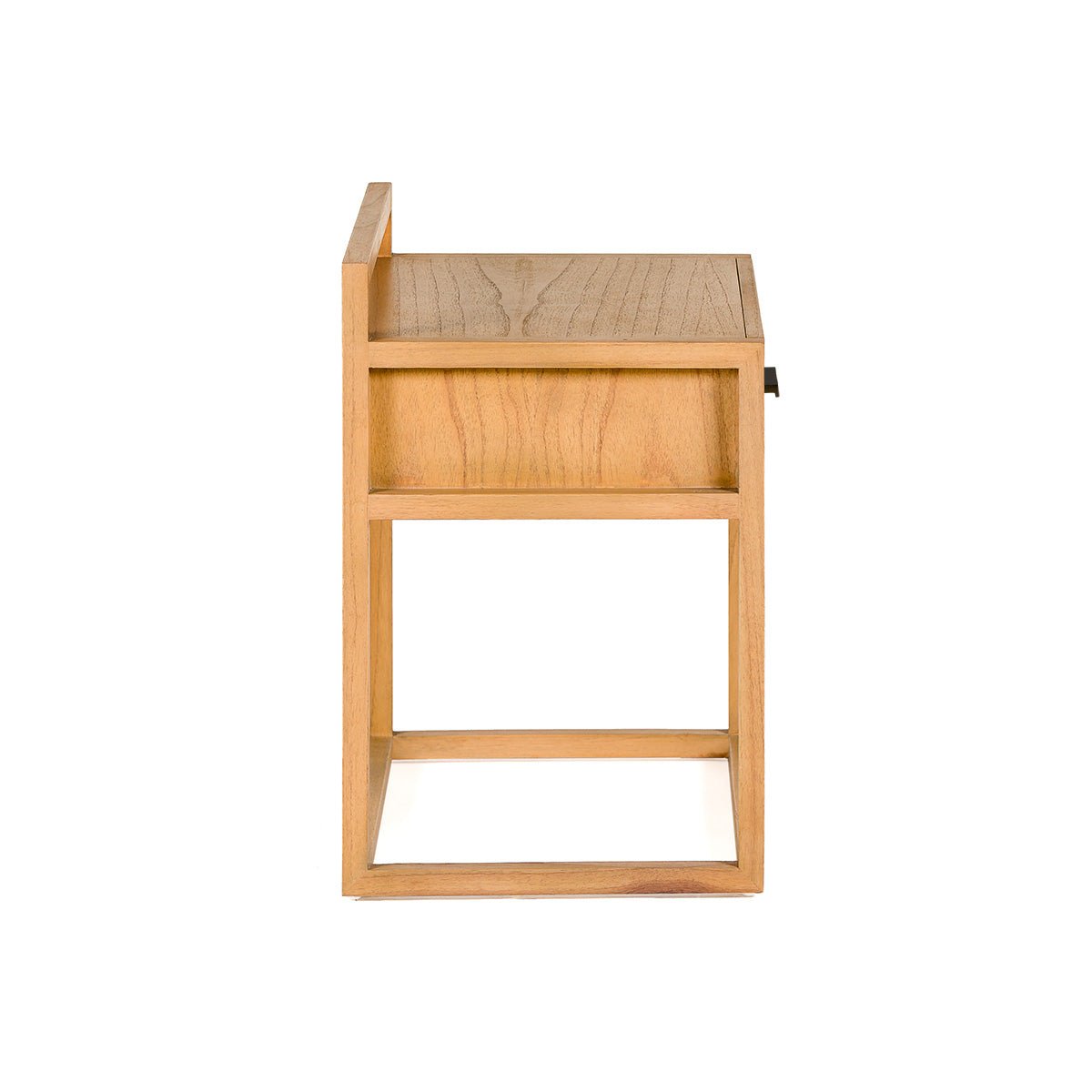 Madera Metal Natural Bedside Table - Ideal Furniture ES