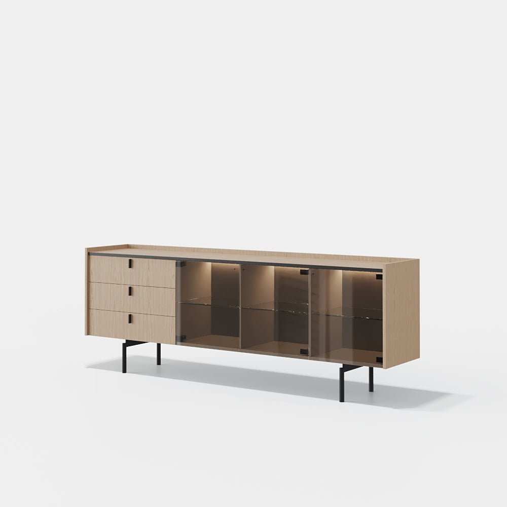 Collin Glass Sideboard - Ideal Furniture ES