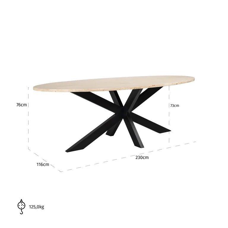 Avalon Oval Dining Table - Ideal Furniture ES