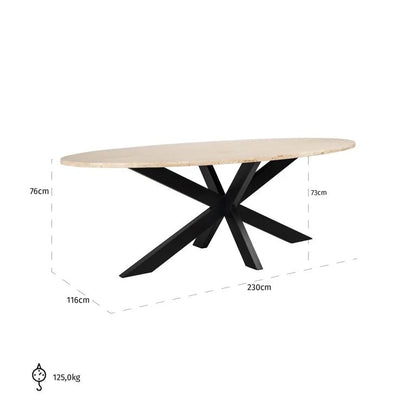 Avalon Oval Dining Table - Ideal Furniture ES