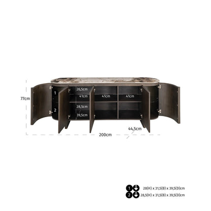 Langford Brown Sideboard - Ideal Furniture ES