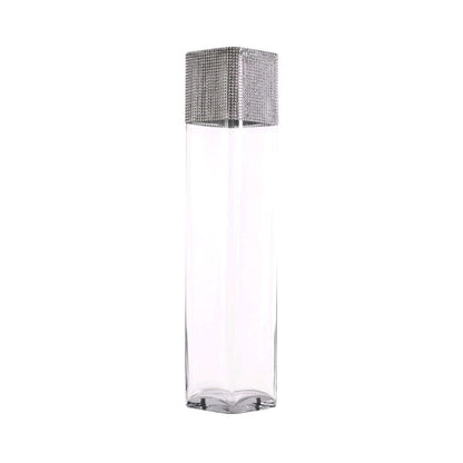 Glam Square Glass Vase - Ideal Furniture ES