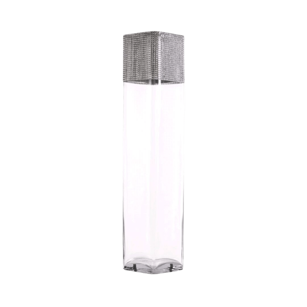 Glam Square Glass Vase - Ideal Furniture ES