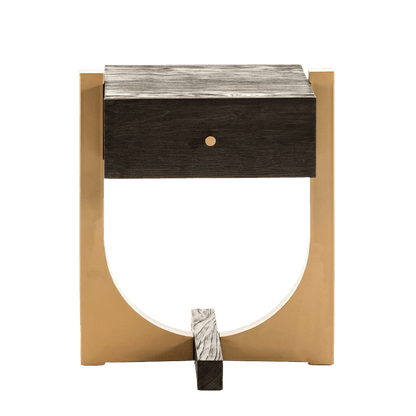 Madera Metal Bedside Table - Ideal Furniture ES