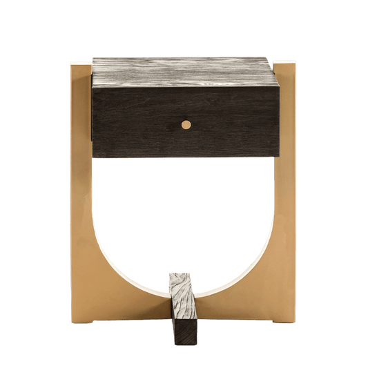 Madera Metal Bedside Table - Ideal Furniture ES