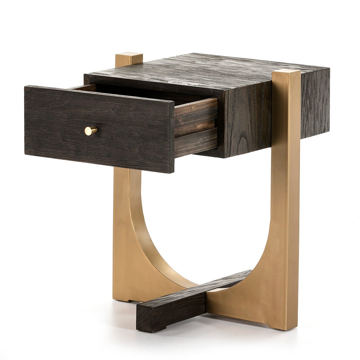 Madera Metal Bedside Table - Ideal Furniture ES