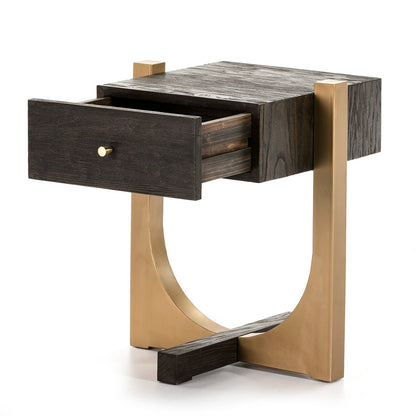 Madera Metal Bedside Table - Ideal Furniture ES