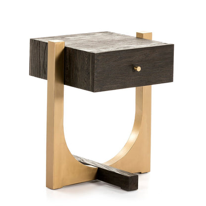 Madera Metal Bedside Table - Ideal Furniture ES