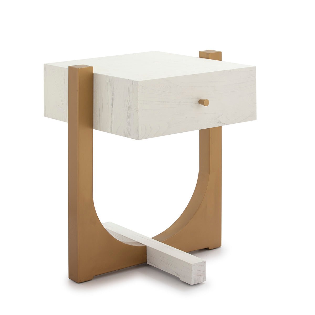 Madera Metal Bedside Table - Ideal Furniture ES