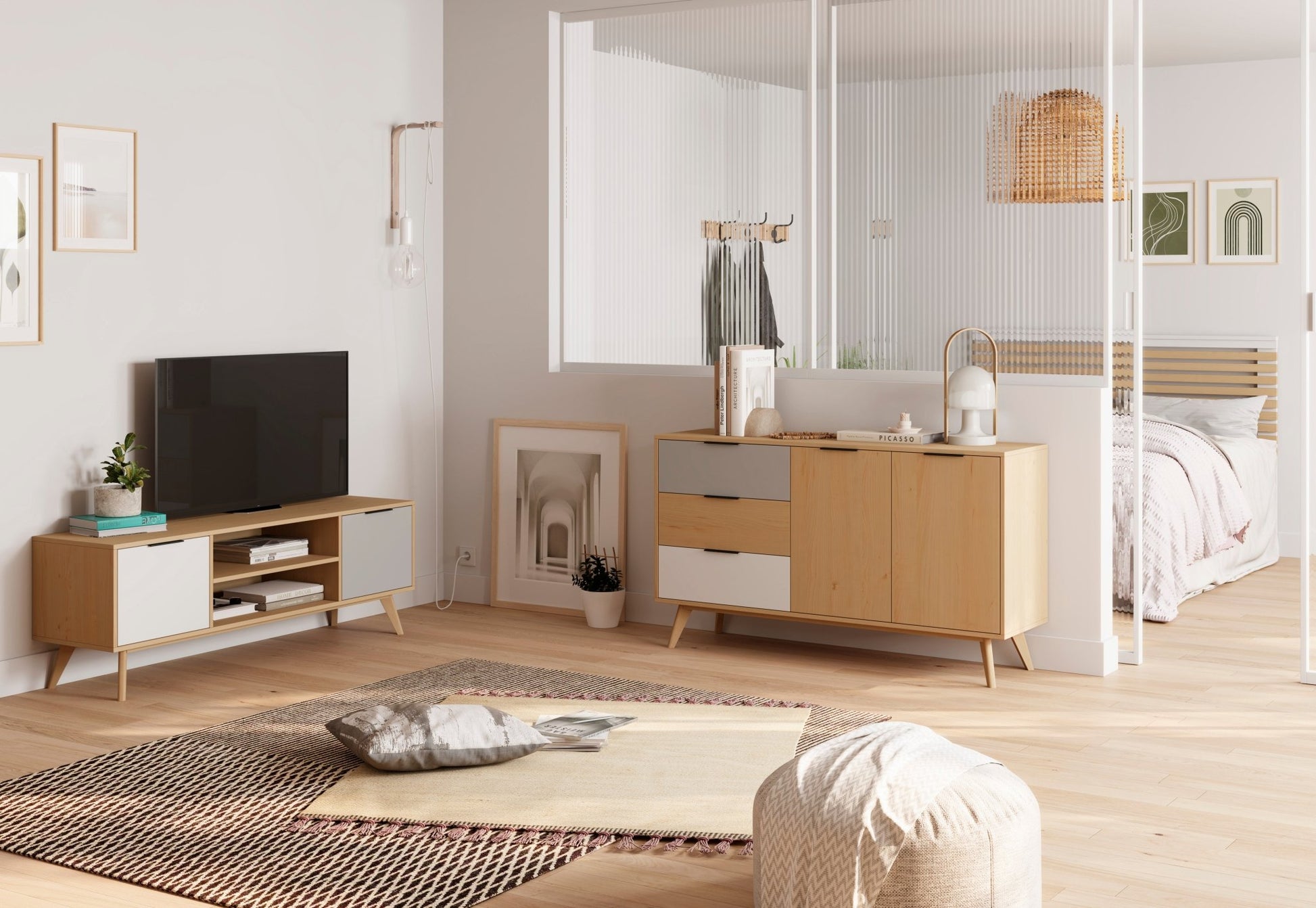 Elfa 2p2h TV Unit - Ideal Furniture ES