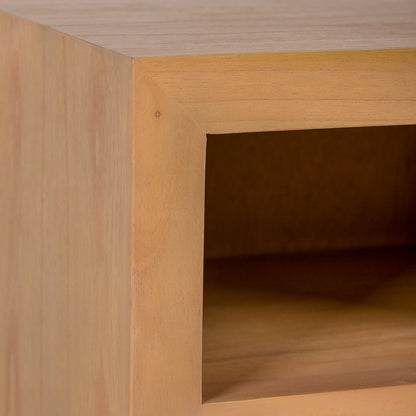 Madera de cedro natural 2 Bedside Table - Ideal Furniture ES