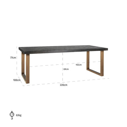 Blackbone Rectangular Dining Table - Ideal Furniture ES