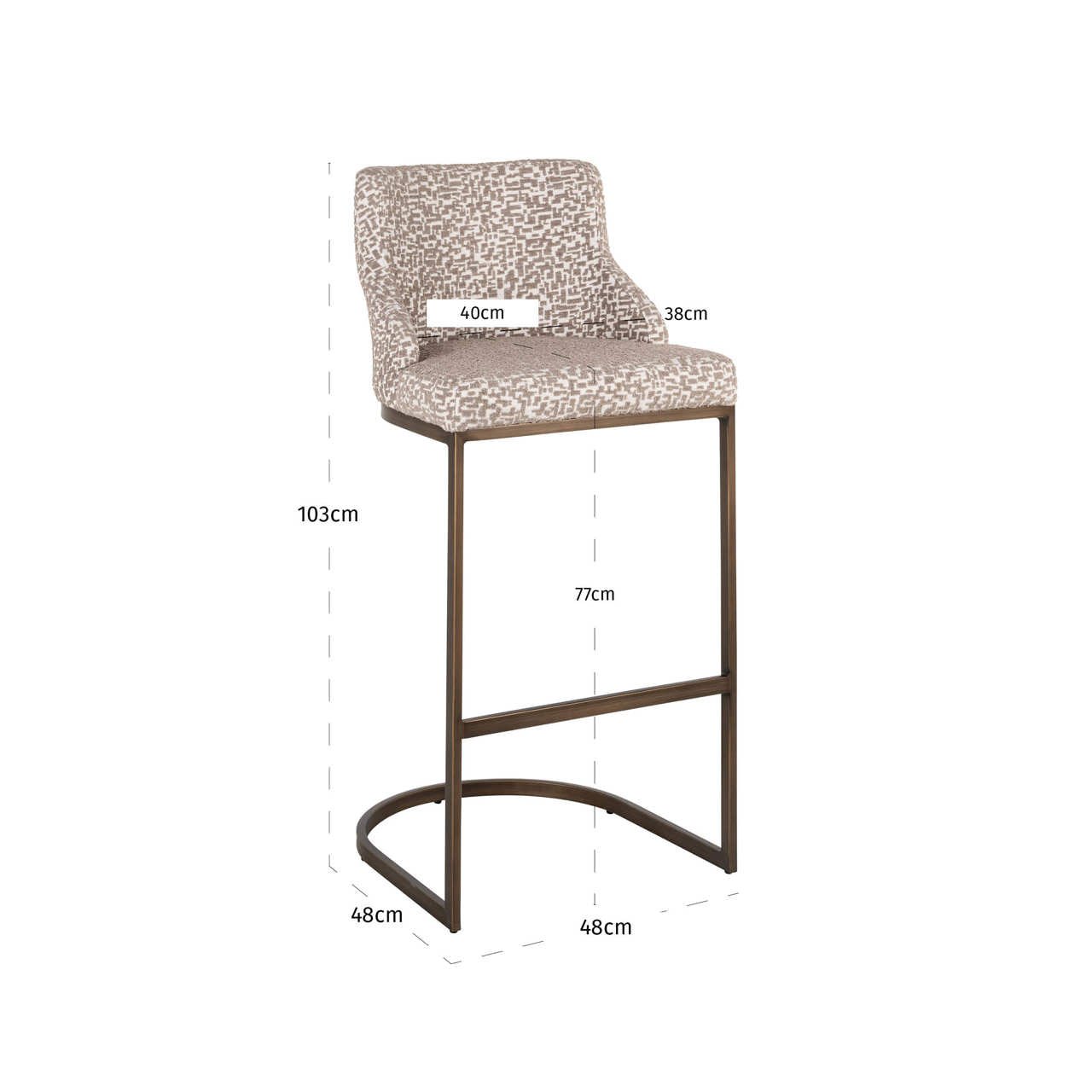 Bolton Bar Stool SET OF 2 - Ideal Furniture ES