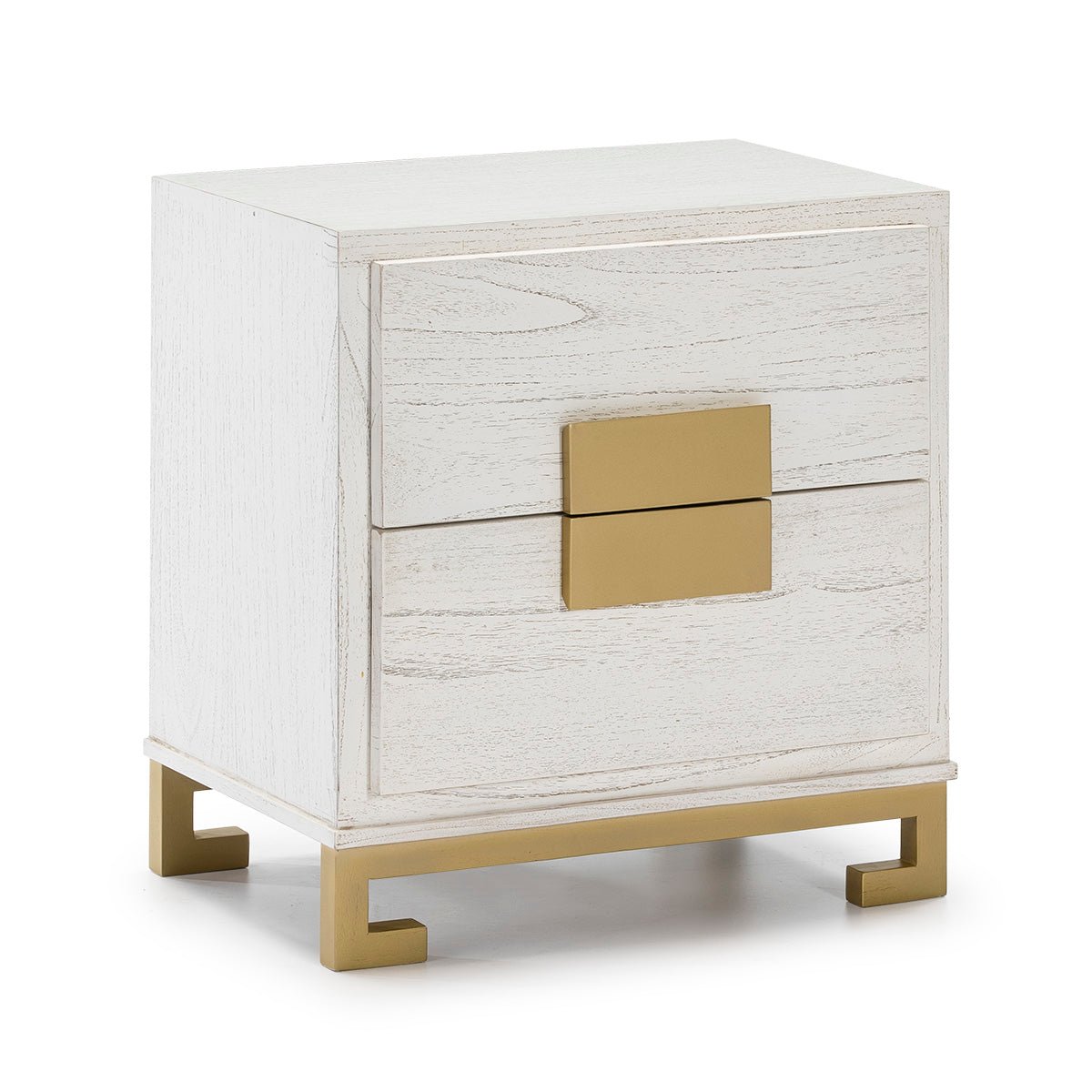 Madera Negro Dorado Bedside Table - Ideal Furniture ES
