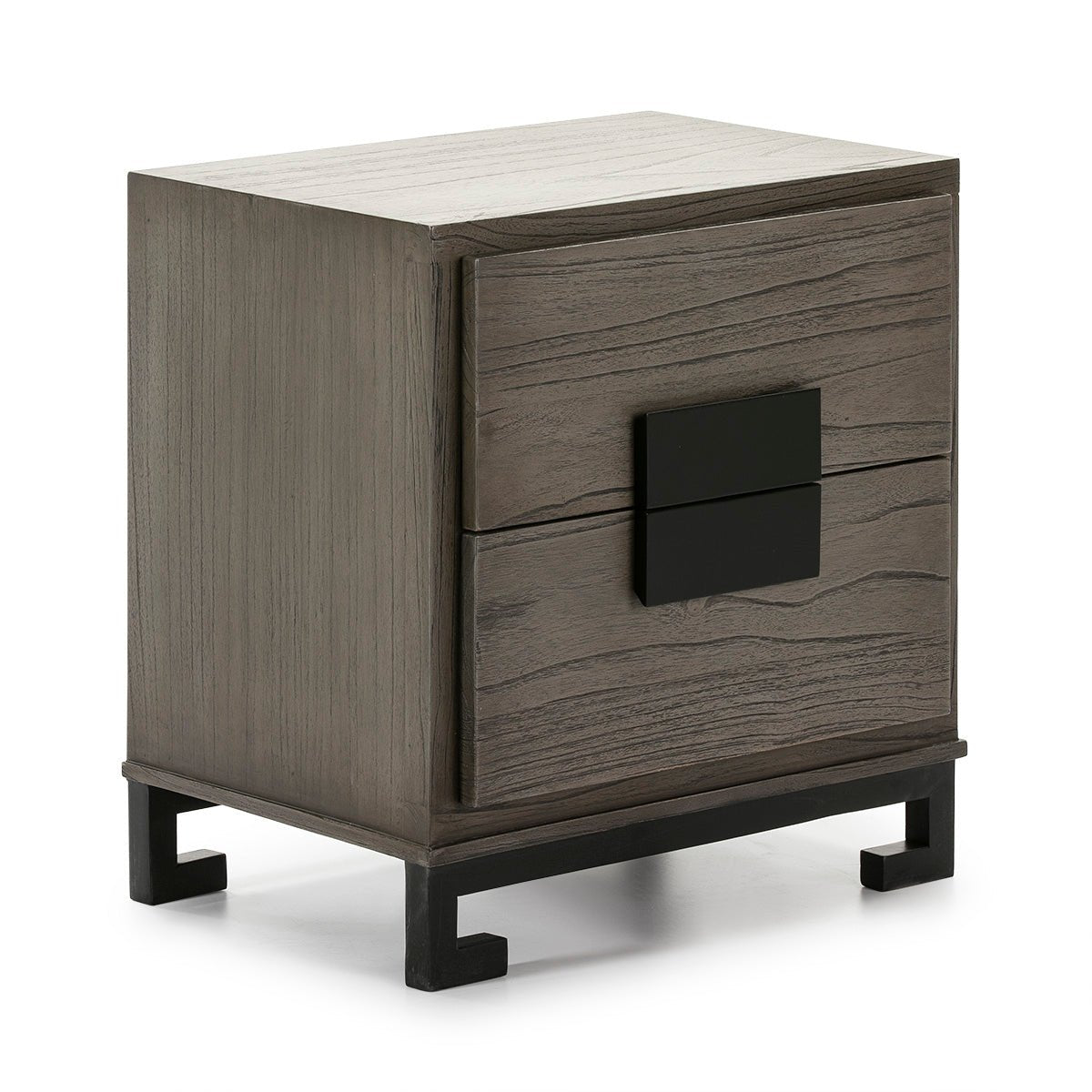 Madera Negro Dorado Bedside Table - Ideal Furniture ES