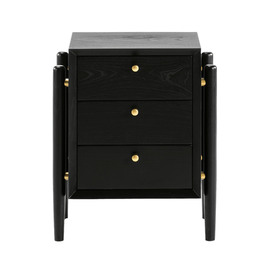 Madera Cedro Black 1 Bedside Table - Ideal Furniture ES