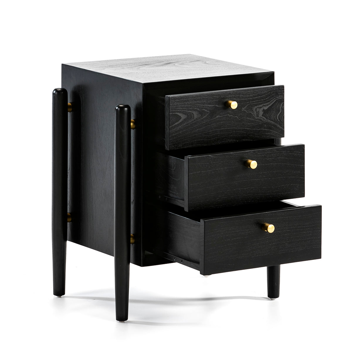 Madera Cedro Black 1 Bedside Table - Ideal Furniture ES