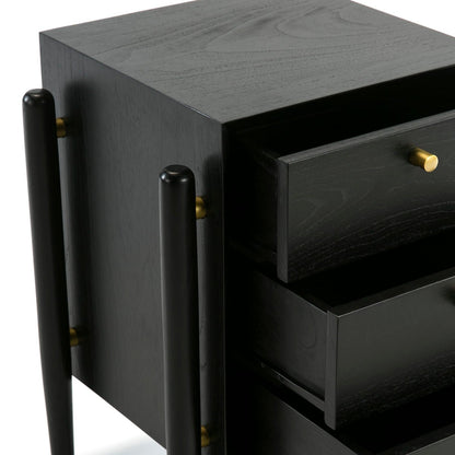 Madera Cedro Black 1 Bedside Table - Ideal Furniture ES