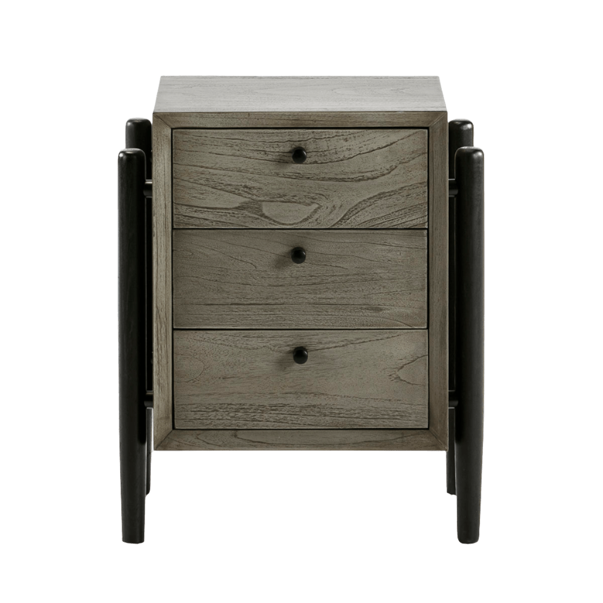 Madera Gris Negro Bedside Table - Ideal Furniture ES