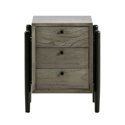 Madera Gris Negro Bedside Table - Ideal Furniture ES