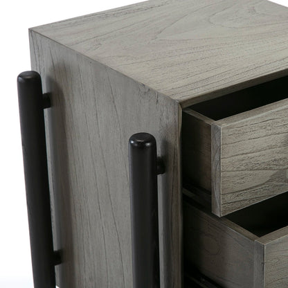 Madera Gris Negro Bedside Table - Ideal Furniture ES