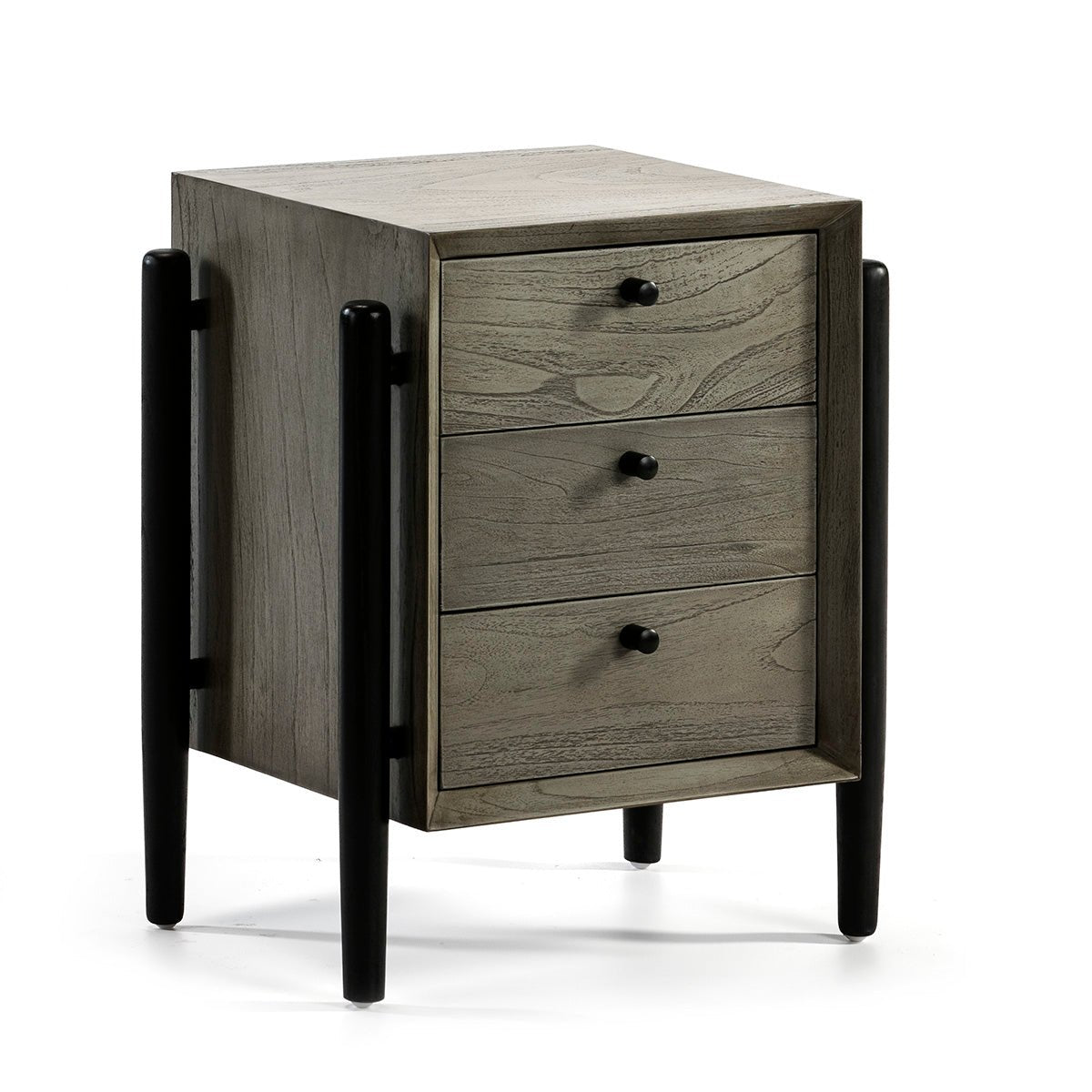 Madera Gris Negro Bedside Table - Ideal Furniture ES