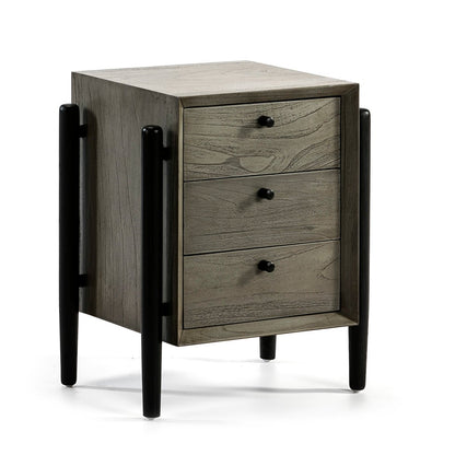 Madera Gris Negro Bedside Table - Ideal Furniture ES