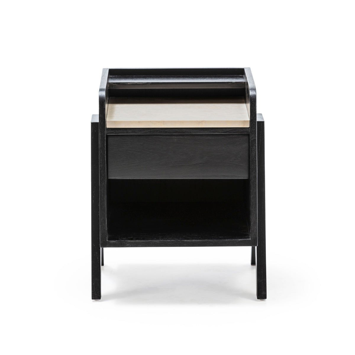 Madera Cedro and Marmol Black Bedside Table - Ideal Furniture ES