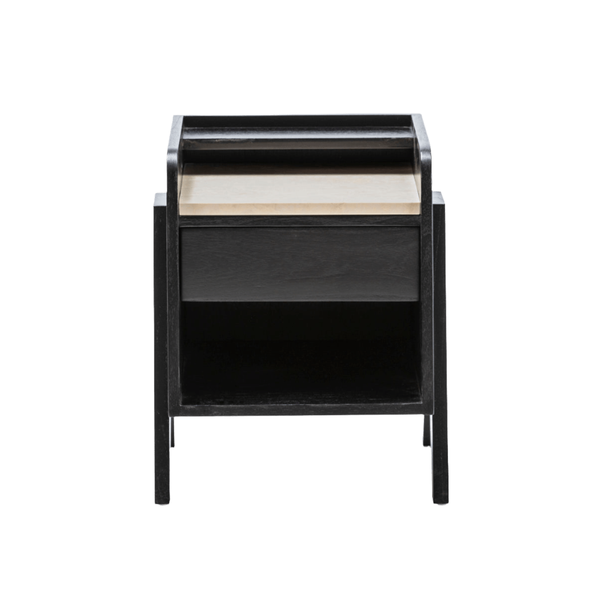 Madera Cedro and Marmol Black Bedside Table - Ideal Furniture ES