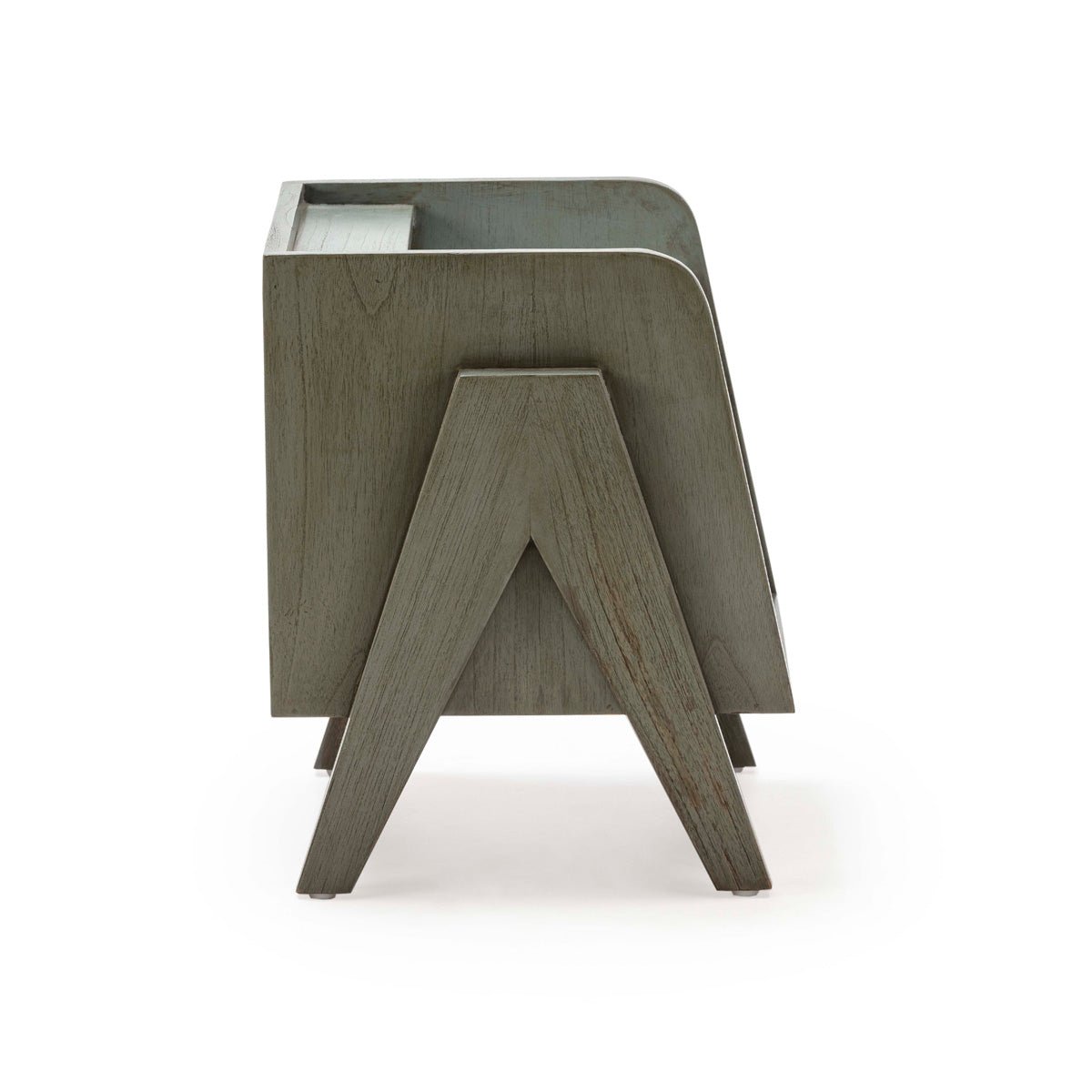 Madera Cedro White/Gris Bedside Table - Ideal Furniture ES