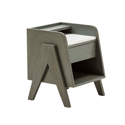 Madera Cedro White/Gris Bedside Table - Ideal Furniture ES
