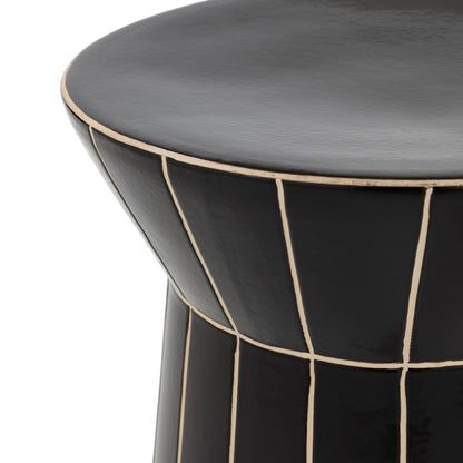 Black cera side table - Ideal Furniture ES