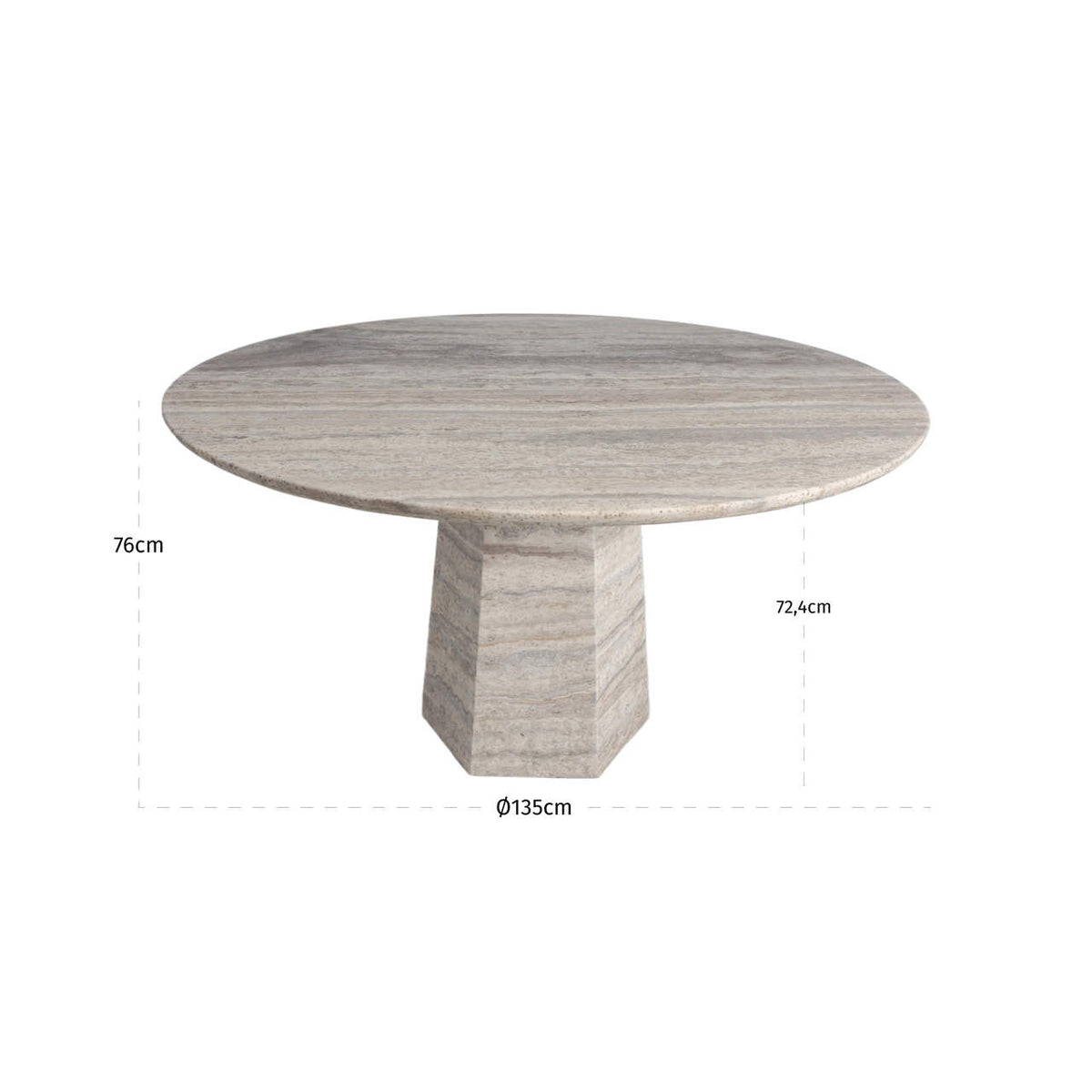 Westin travertine dining table