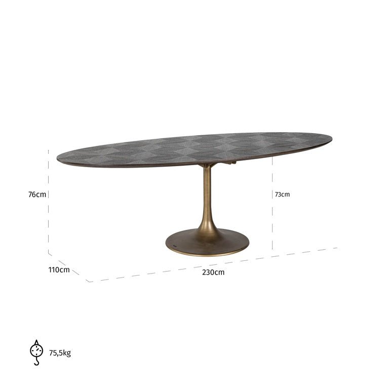 Luxor Oval Dining Table - Ideal Furniture ES