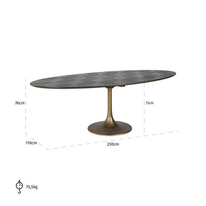 Luxor Oval Dining Table - Ideal Furniture ES