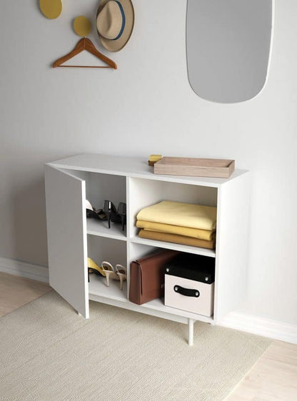 601 - 2 White Shoe Cabinet - Ideal Furniture ES