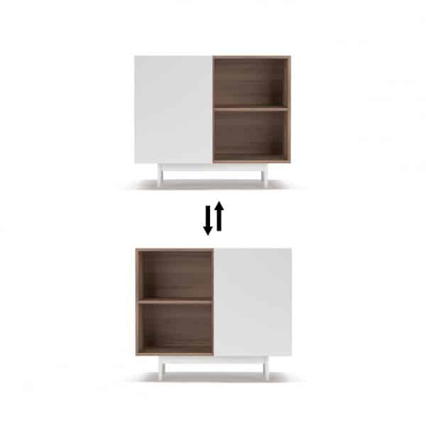 601 - 2 Nogal Shoe Cabinet - Ideal Furniture ES