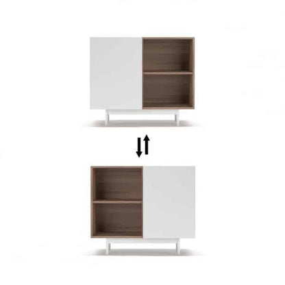 601 - 2 Nogal Shoe Cabinet - Ideal Furniture ES