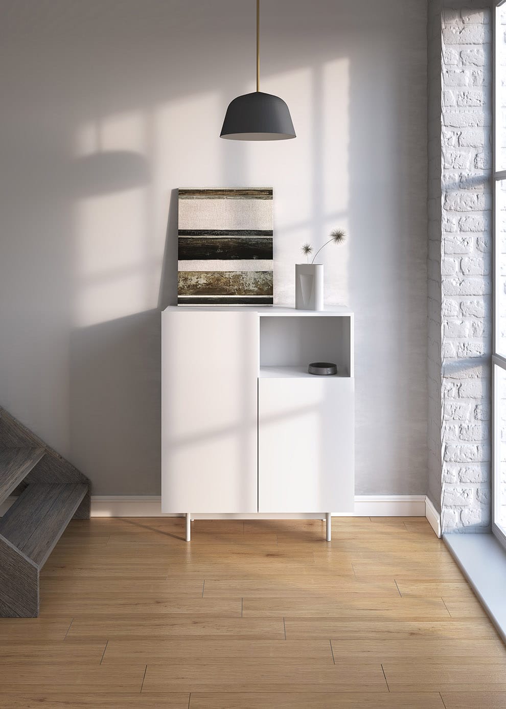 602 - 1 White Shoe Cabinet - Ideal Furniture ES