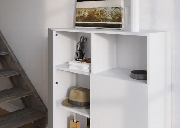 602 - 1 White Shoe Cabinet - Ideal Furniture ES