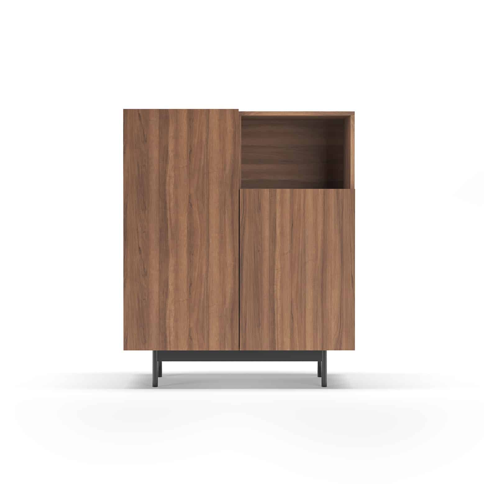 602 - 1 Nogal Shoe Cabinet - Ideal Furniture ES