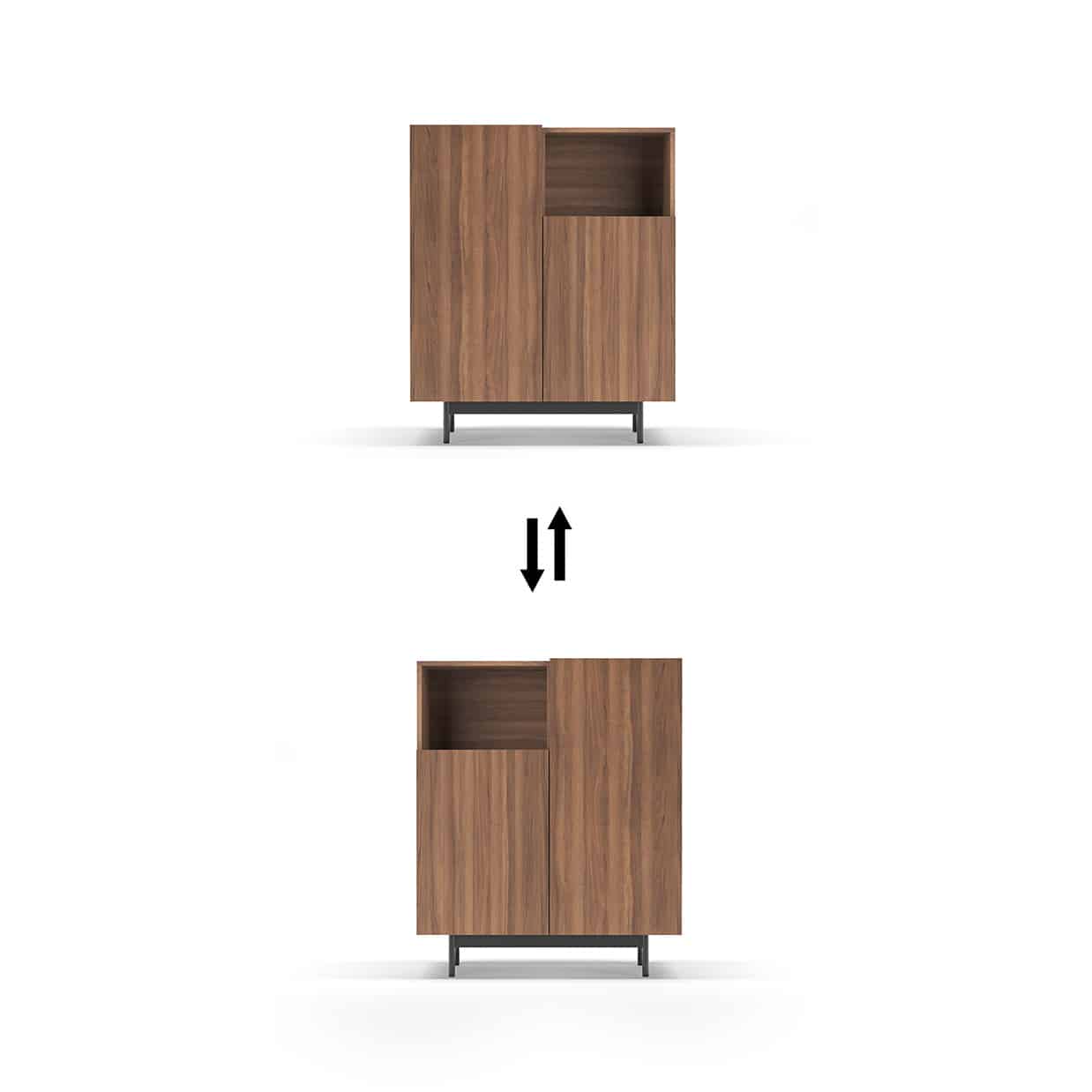 602 - 1 Nogal Shoe Cabinet - Ideal Furniture ES