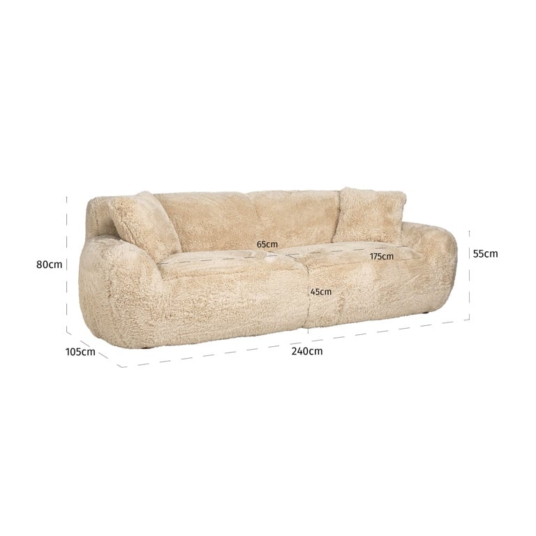 Comfy Sand Sofa - Ideal Furniture ES