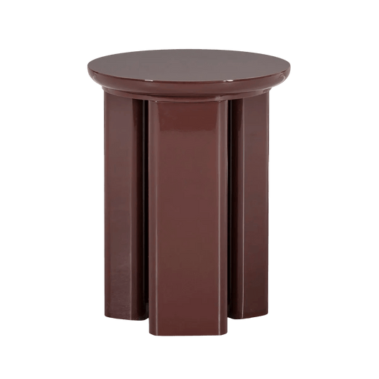 Dark Red Side Table - Ideal Furniture ES