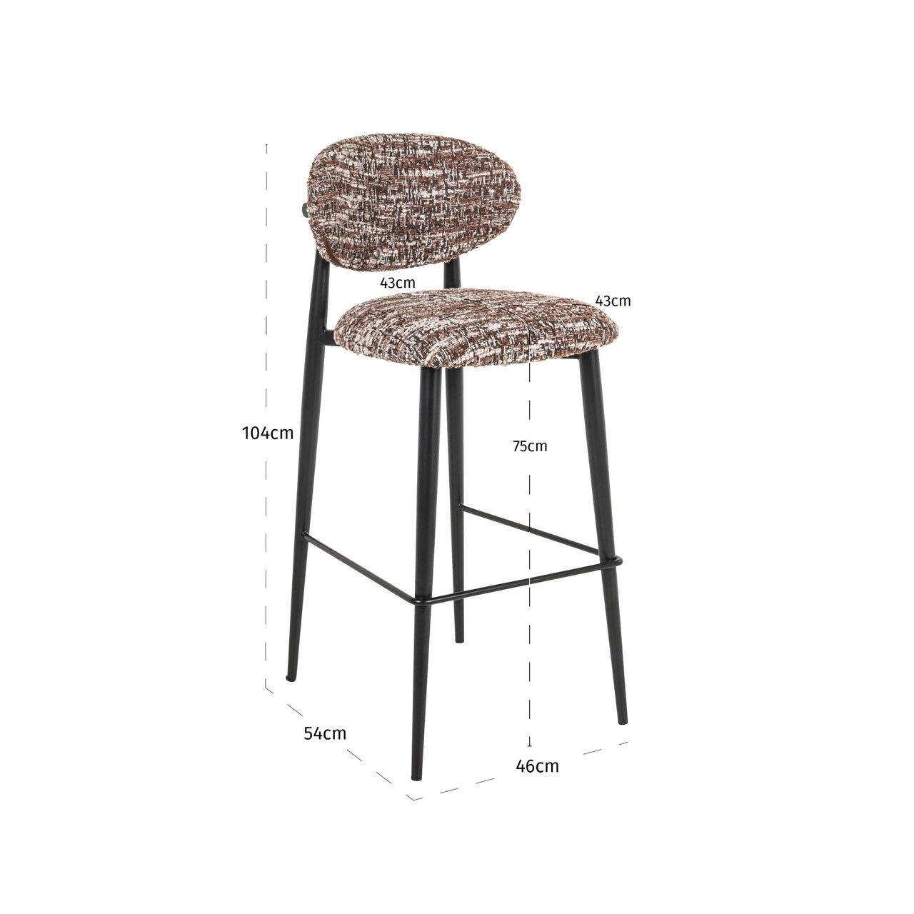 Dantes Hazel Bar Stool - Ideal Furniture ES