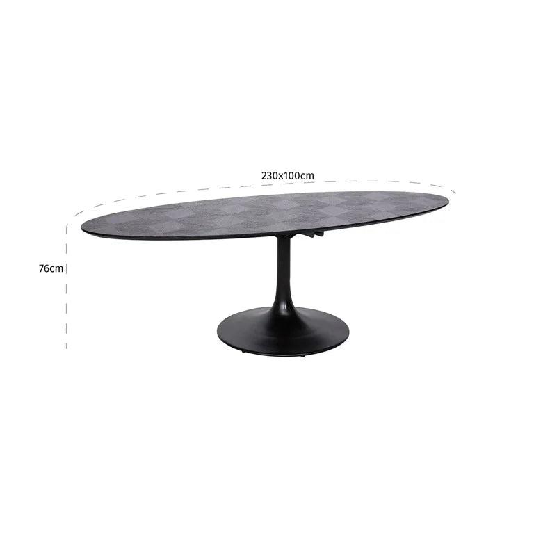 Blax Oval Dining Table - Ideal Furniture ES