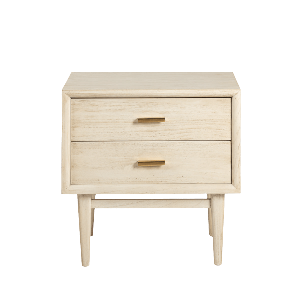 Madera de cedro White velado Bedside Table - Ideal Furniture ES