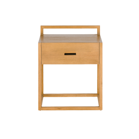 Madera Metal Natural Bedside Table - Ideal Furniture ES
