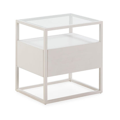 Madera Negro and Crystal Bedside Table - Ideal Furniture ES